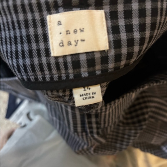 a new day Black and White Checkered Trousers - Picture 3 of 3